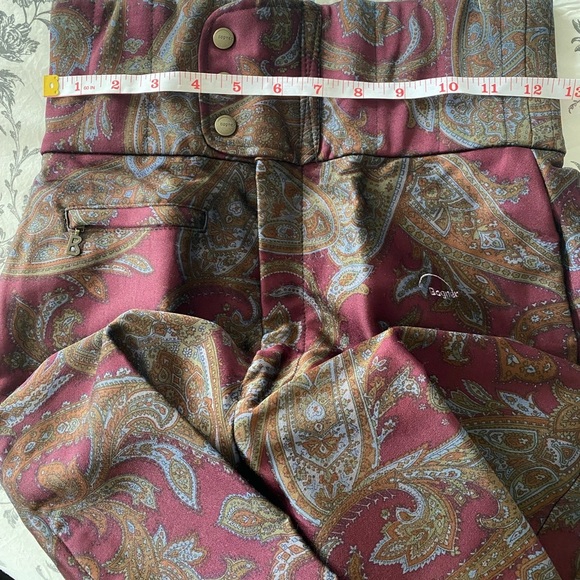 Bogner Ski Pants with Retro Vintage Paisley Design Size 8R - Picture 9 of 12